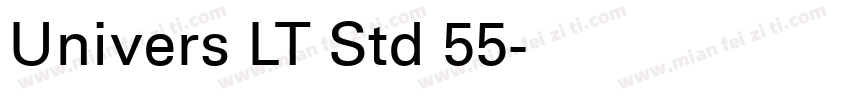 Univers LT Std 55字体转换